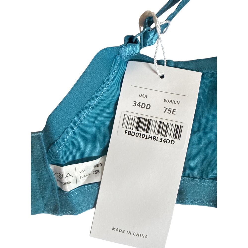 HSIA Sunflower Lace Minimizer Bra 34DD Teal Full Coverage Underwire NWT - Picture 5 of 6